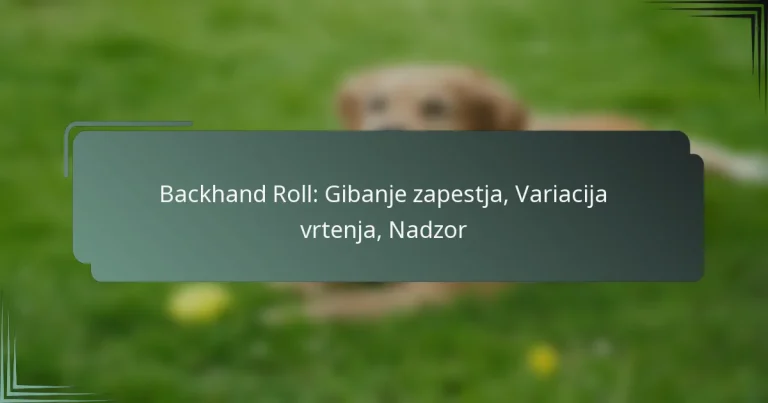 Backhand Roll: Gibanje zapestja, Variacija vrtenja, Nadzor