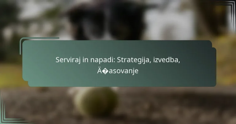 Serviraj in napadi: Strategija, izvedba, časovanje