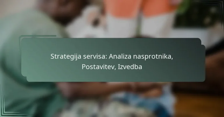 Strategija servisa: Analiza nasprotnika, Postavitev, Izvedba