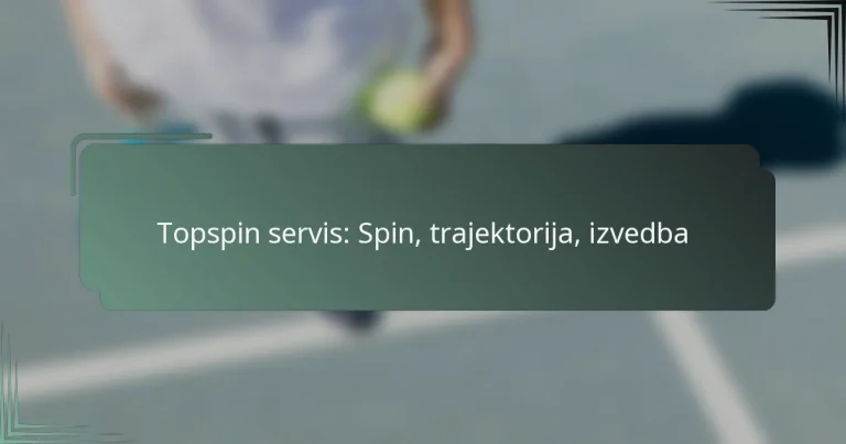 Topspin servis: Spin, trajektorija, izvedba